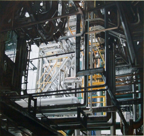 Pipes Number Two, Oil on Canvas by Ulyana Gumeniuk